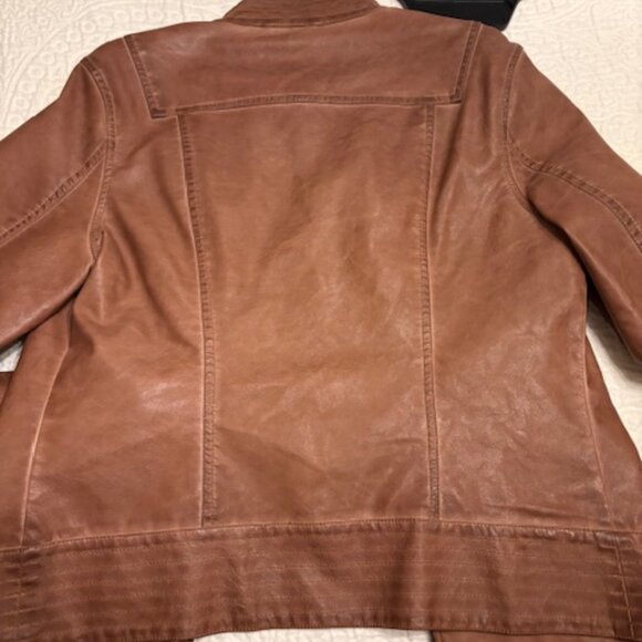 Women's Max Jeans Faux Leather Bomber - Picture 3 of 3